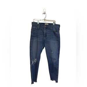 Madewell Petite 10" High-Rise Skinny Jeans Drop Step-Hem Edition Womens Size 33P